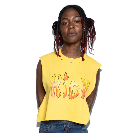"YRich" Cutoff Cropped T-Shirt